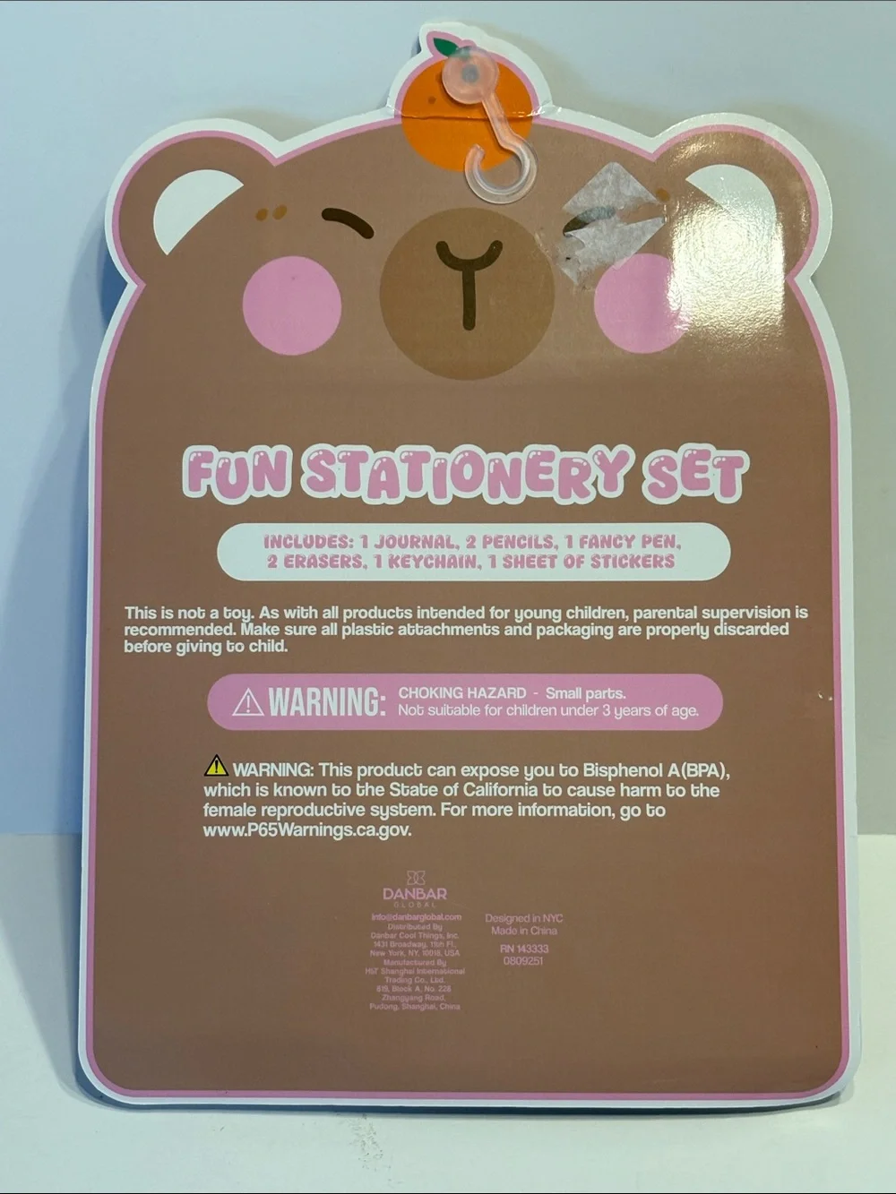 Danbar Global Capybara Stationery Set